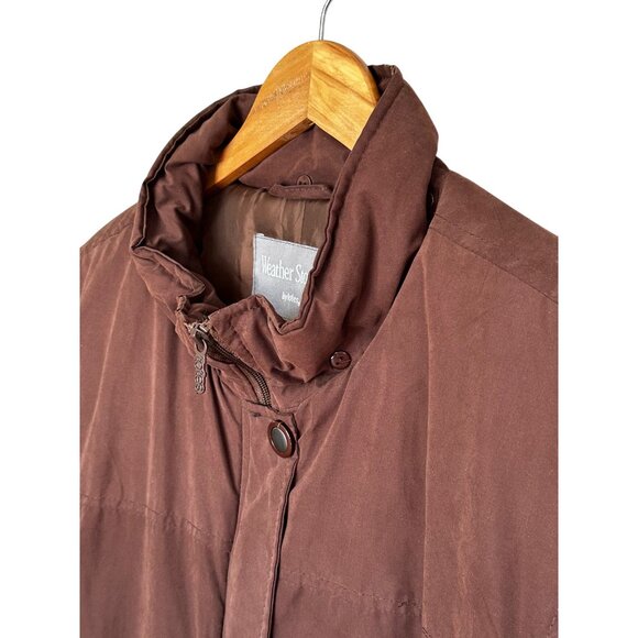 Weather Stopper Totes Water Resistant Parka Jacket Plus Sz 2X Brown Puffer Coat - Picture 4 of 9